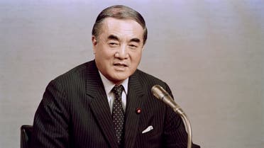 This file photo taken on September 30, 1987 shows then-Japanese prime minister Yasuhiro Nakasone - AFP