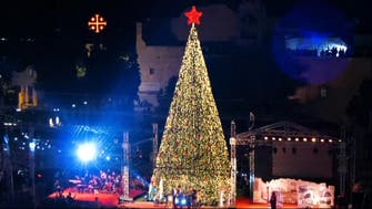Hundreds gather for Christmas tree lighting ceremony in Bethlehem