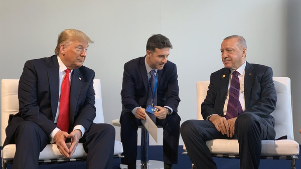 US President Donald Trump meets Turkish president one-on-one at NATO summit