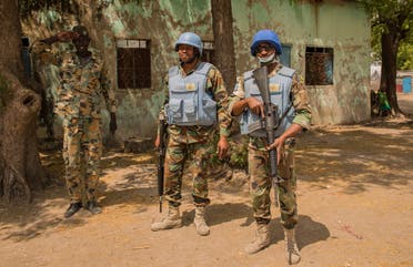 Ghanaian peacekeepers of the United Nations Mission in South Sudan (UNMISS) patrol on March 7, 2018. (File photo: Reuters)