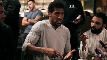 Anthony Joshua during the media round table on December 2, 2019, in Riyadh. (Supplied)