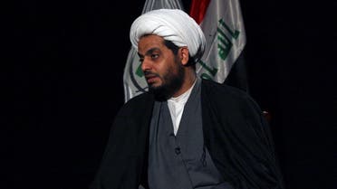 Qais al-Khazali, the leader of Asaib al-Haq, speaks to Reuters during an interview in Baghdad. (File photo: Reuters)