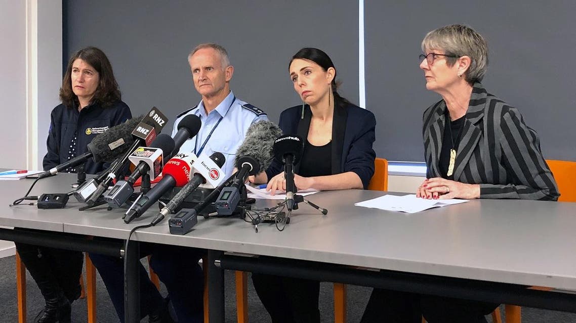 New Zealand’s Prime Minister Jacinda Ardern listens as she addresses the media following an eruption of the White Island volcano, in Whakatane, New Zealand, on December 10, 2019. (Reuters)