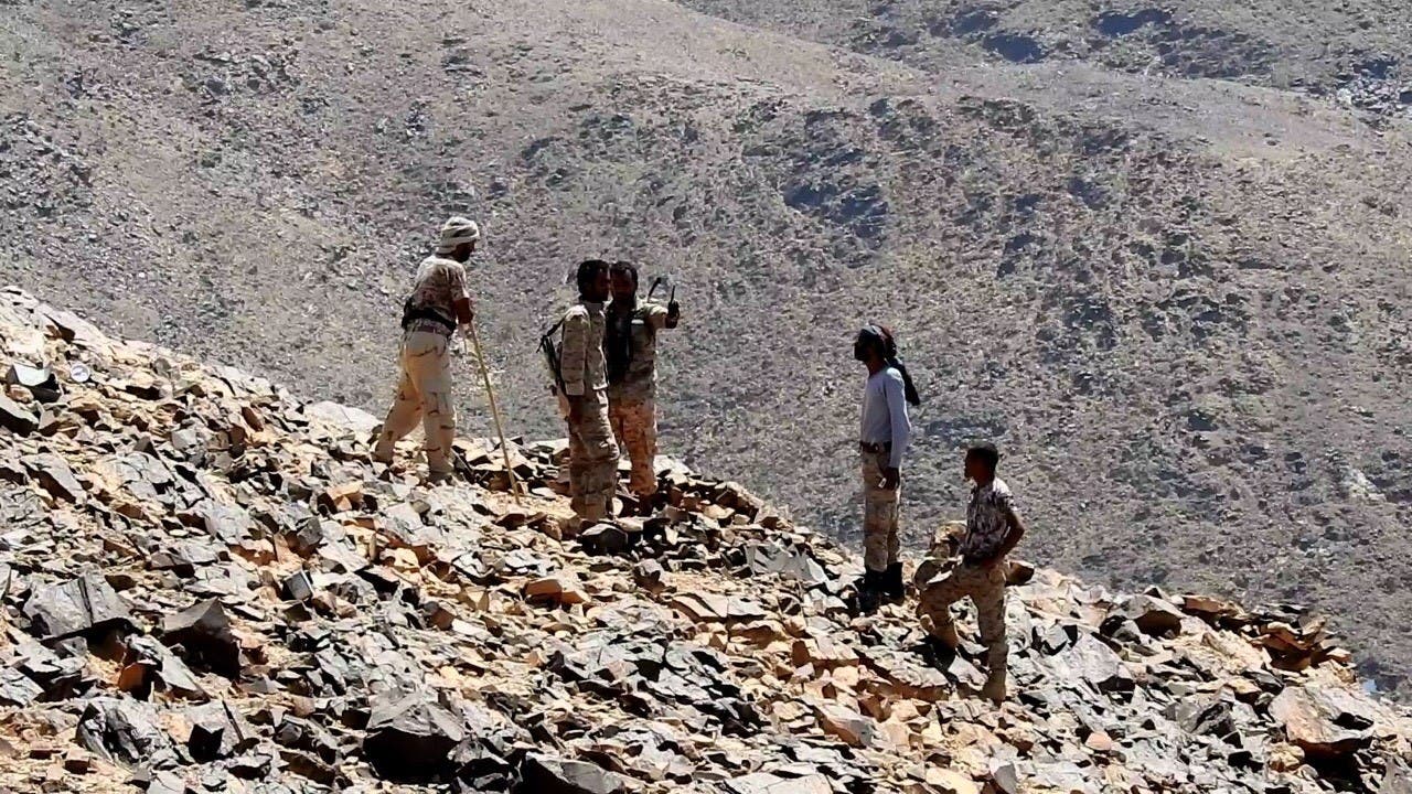 الجيش اليمني  سلسلة جبال قشعان في محافظة الجوف 