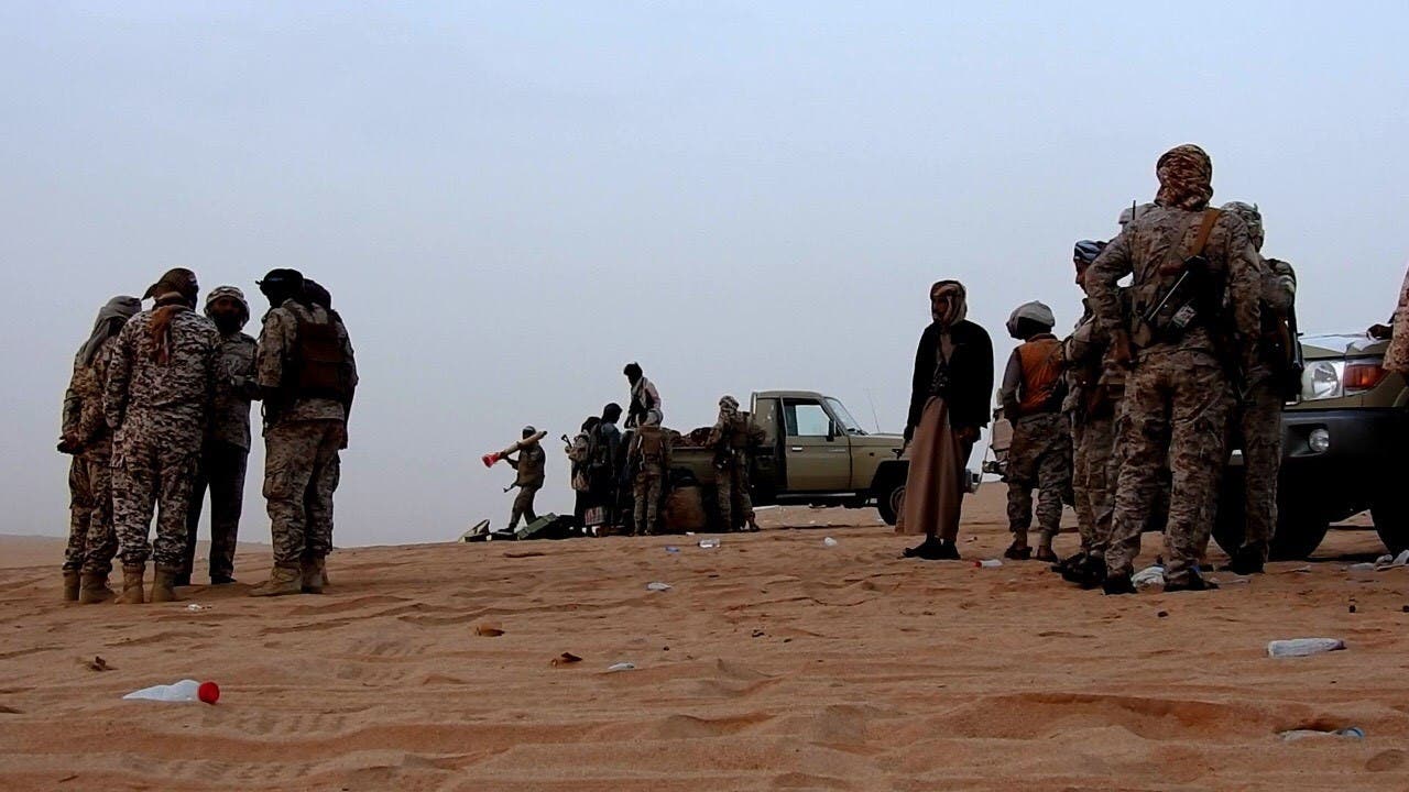 الجيش اليمني  سلسلة جبال قشعان في محافظة الجوف 