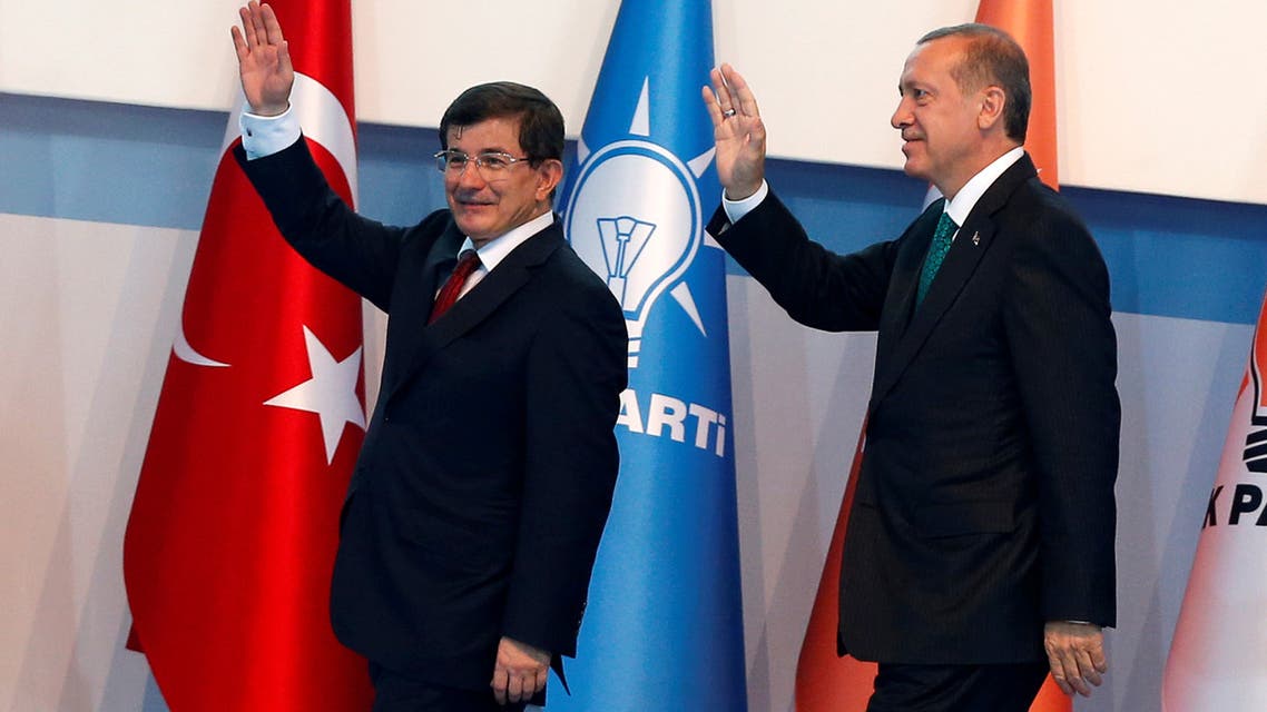 أردوغان وأغلو في أنقرة عام 2014