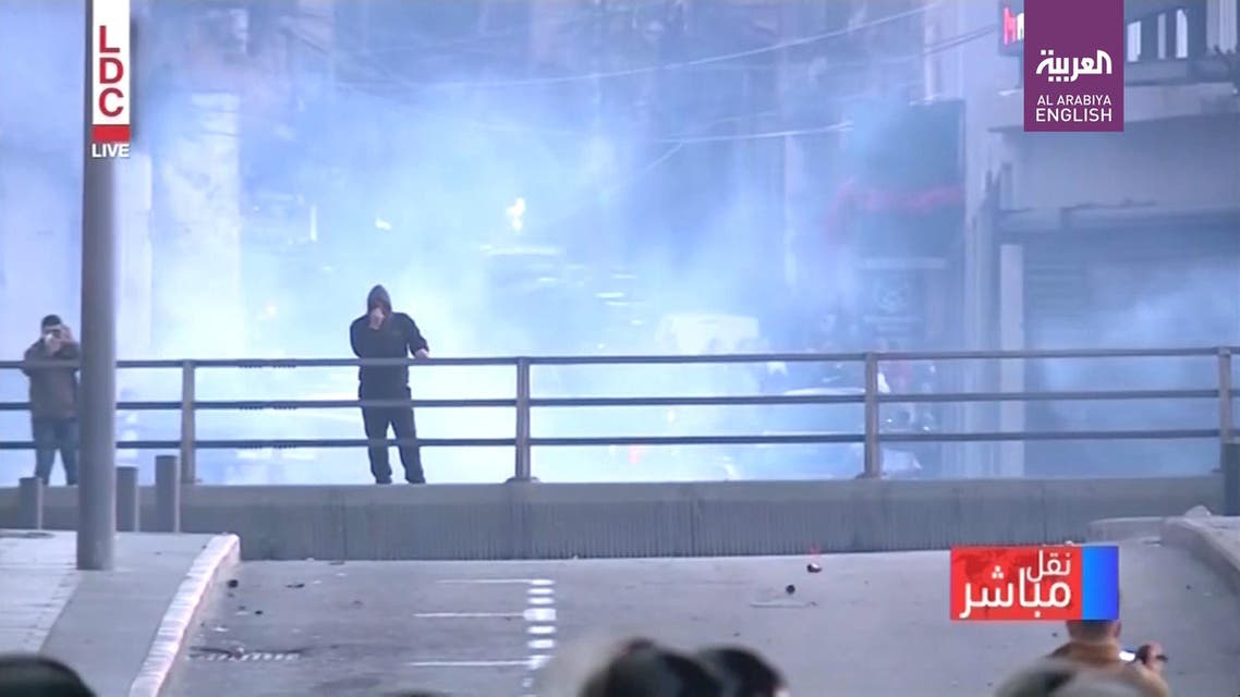 clashed with riot police