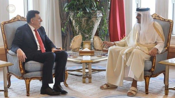 رئيس حكومة الوفاق الليبية يلتقي أمير قطر بالدوحة