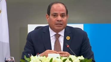 President Abdel-Fattah al-Sisi during  his televised speech on December 15, 2019. (Screengrab)ts