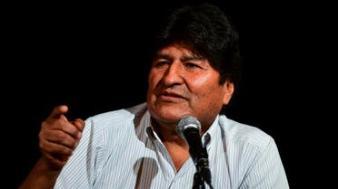 Bolivia’s ex-President Evo Morales gestures during a press conference in Buenos Aires, on December 17, 2019. (AFP)