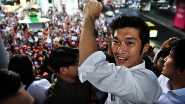 Thai politician and leader of the opposition Future Forward Party Thanathorn Juangroongruangkit arrives at a rally in Bangkok on December 14, 2019. (AFP)