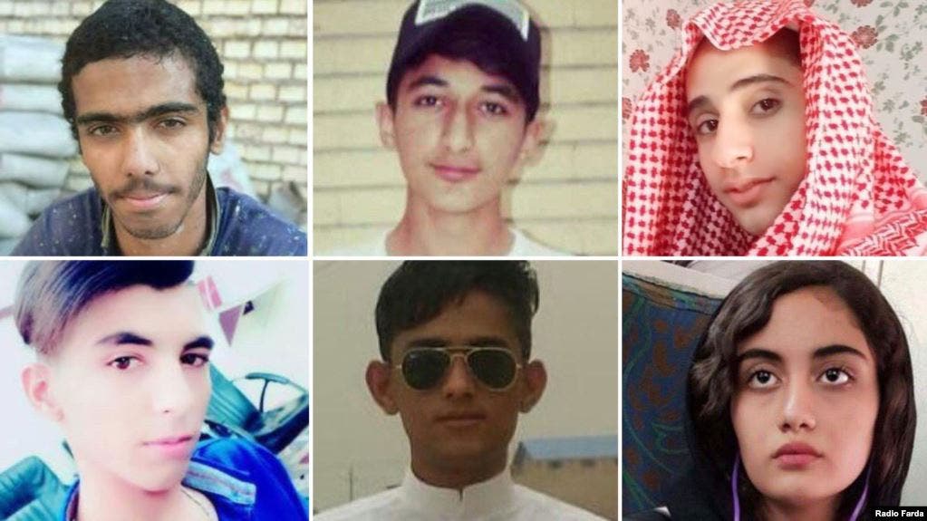 عدد من الأطفال الذين قتلوا اثناء احتجاجات ايران