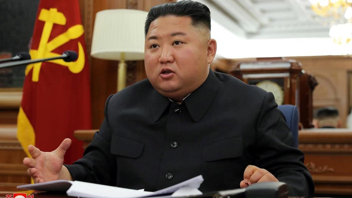 North Korean leader Kim Jong Un speaks during the Third Enlarged Meeting of the Seventh Central Military Commission (CMC) of the Workers’ Party of Korea (WPK) in this undated photo released on December 22, 2019, by North Korea’s Korean Central News Agency (KCNA). (Reuters)