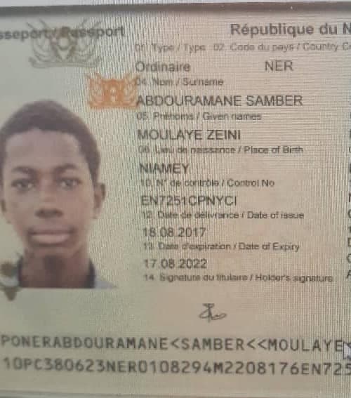 His passport