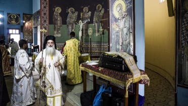 Patriarch Theodore II of Alexandria (L) of the Greek Orthodox Church attends a sunday mass at the Saint Andrew Cathedral in Kananga on November 10, 2019. (Photo: AFP)