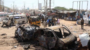 A general view shows the scene of a car bomb explosion at a checkpoint in Mogadishu, Somalia December 28, 2019. (Photo: Reuters)