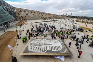 Guiness World record, Egypt at the Grand Egyptian Museum. (Photo: AFP)
