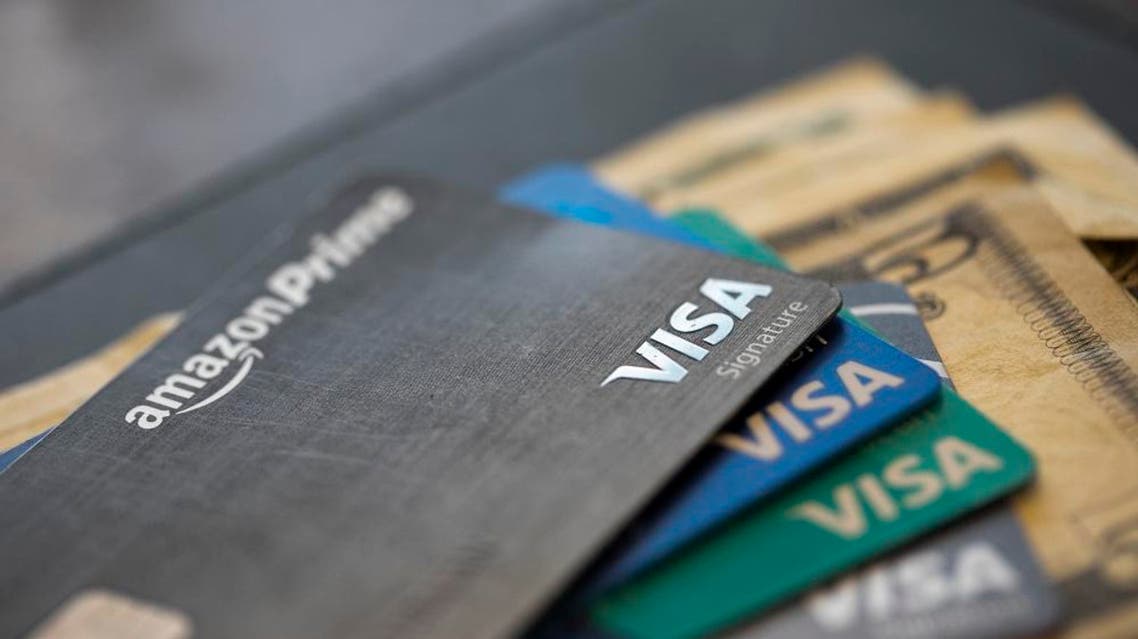 This Sunday, Aug. 11, 2019, photo shows credit cards in New Orleans. On Thursday, Nov. 7, the Federal Reserve releases its August report on consumer borrowing for September. (AP Photo/Jenny Kane)