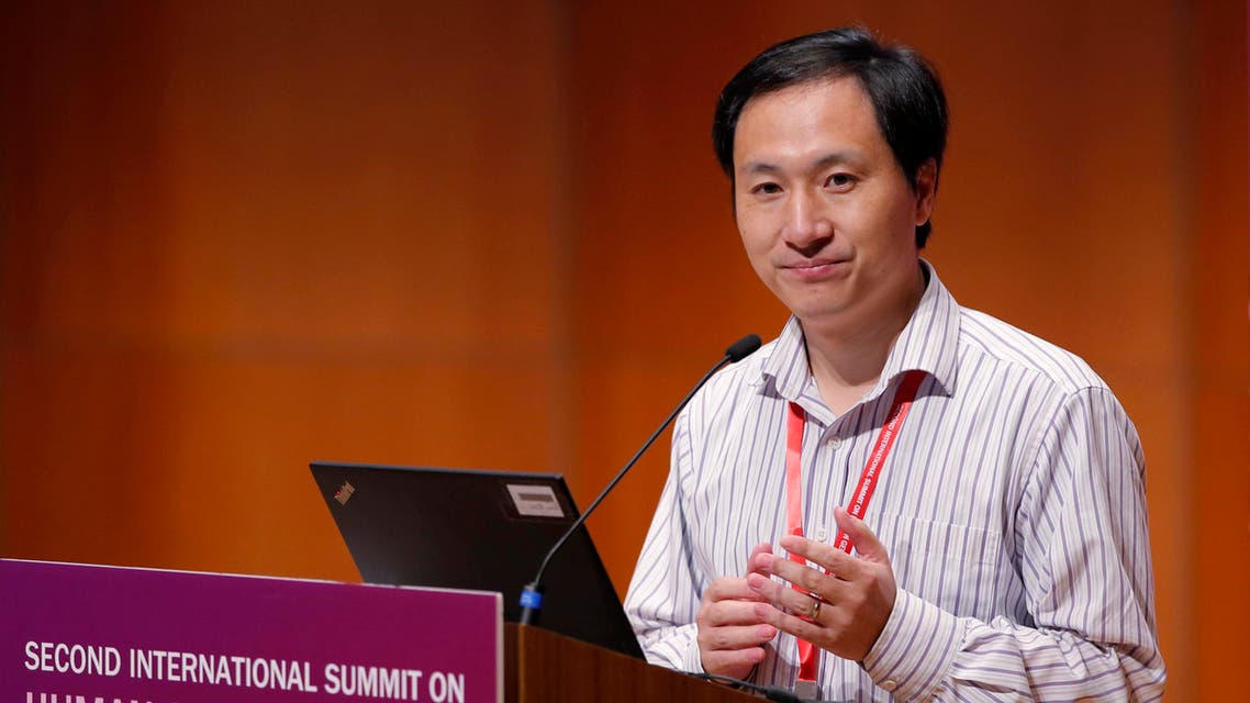 He Jiankui speaks during the Human Genome Editing Conference in Hong Kong. (AP)
