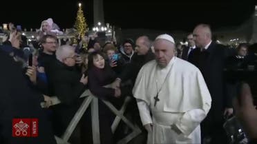 Pope Francis. (Screen grab: AFP)