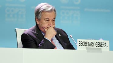 Secretary-General of the United Nations Antonio Guterres takes part in the Global Climate Action High-Level event at the UN Climate Change Conference COP25 at the 'IFEMA - Feria de Madrid' exhibition centre, in Madrid, on December 11, 2019. Nations are gathered in Spain's capital to finalise the rulebook of the 2015 landmark Paris climate accord, which aims to limit global temperature rises to well below two degrees Celsius and to a safer cap of 1.5C if possible. But the consensus-based talks are bogged down in politically charged wrangling over the architecture of carbon markets, timetables for the review of carbon-cutting pledges, and a new fund to help poor countries already reeling from climate impacts.