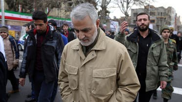 The commander of the Iranian Revolutionary Guard's Quds Force, General Qassem Soleimani, attends celebrations marking the 37th anniversary of the Islamic revolution on February 11, 2016 in Tehran.