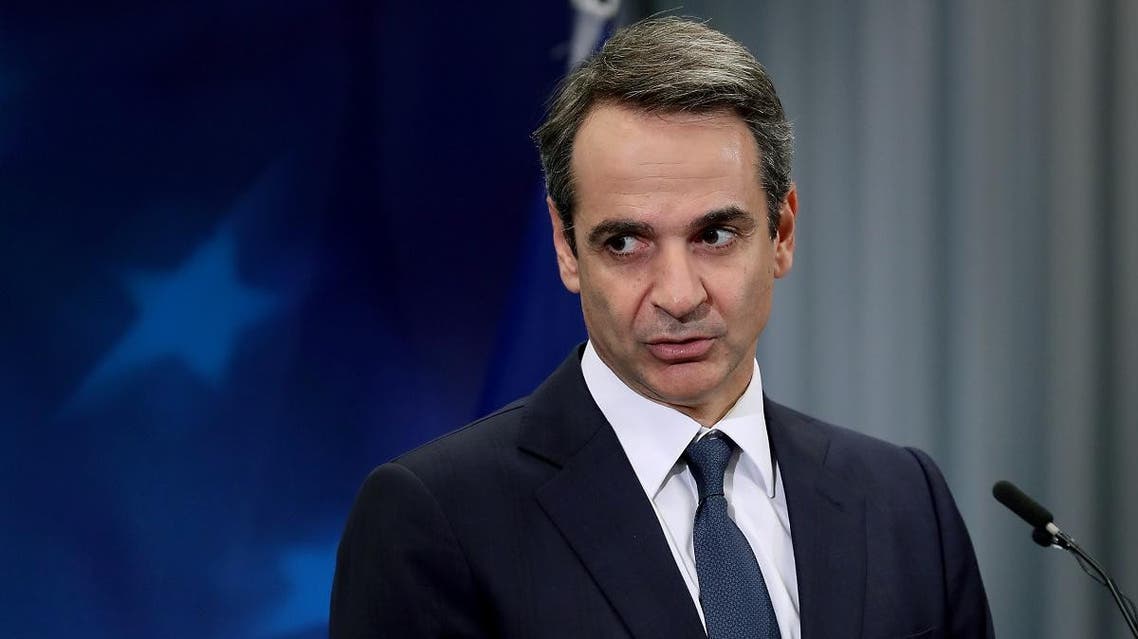 Greece's Prime Minister Kyriakos Mitsotakis gives a press conference during a European Union Summit at the Europa building in Brussels on December 13, 2019.(AFP)