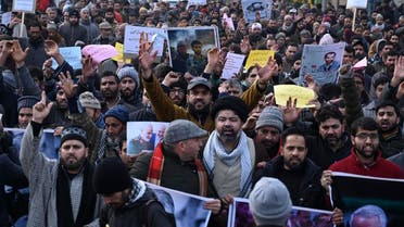 Protesters shout slogans against the US and Israel during a demonstration following the killing of top Iranian commander Qasem Soleimani in Iraq. (Photo: AFP)