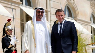 France's President Emmanuel Macron and Sheikh Mohammed bin Zayed al-Nahayan in Paris on June 21, 2017. (File photo: AP)
