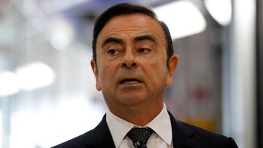 Renault CEO Carlos Ghosn speaks during a visit of French President Emmanuel Macron inside the French carmaker Renault factory of Maubeuge, northern France, Thursday, Nov.8, 2018. (AP)