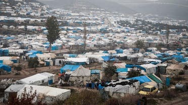 In this file photo taken on December 12, 2019 shows a view of tents at a camp for displaced Syrians at Khirbet al-Joz in the west of the northwestern Idlib province near the border with Turkey. (AFP)