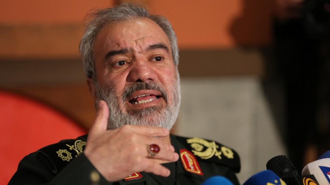 Ali Fadavi, Deputy Chief of the Islamic Revolution Guards Corps (IRGC), delivers a speech during Basij Week in the Iranian capital Tehran on November 24, 2019.