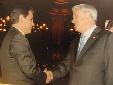 الرئيس التشيلي سيباستيان بينيرا والسفير الملحم