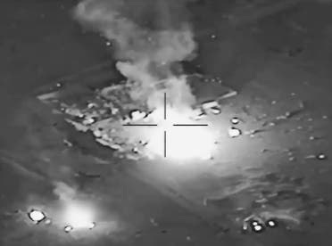 Images distributed by the US military allegedly show the hit that was carried out by the United States on the 29th of December 2019 on the headquarters of the Iran-backed Iraqi Hezbollah militant group in Iraq and Syria, following a rocket attack in Iraq that killed a US civilian contractor. (AFP)