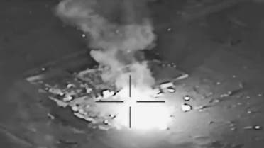 Images distributed by the US military allegedly show the hit that was carried out by the United States on the 29th of December 2019 on the headquarters of the Iran-backed Iraqi Hezbollah militant group in Iraq and Syria, following a rocket attack in Iraq that killed a US civilian contractor. (AFP)