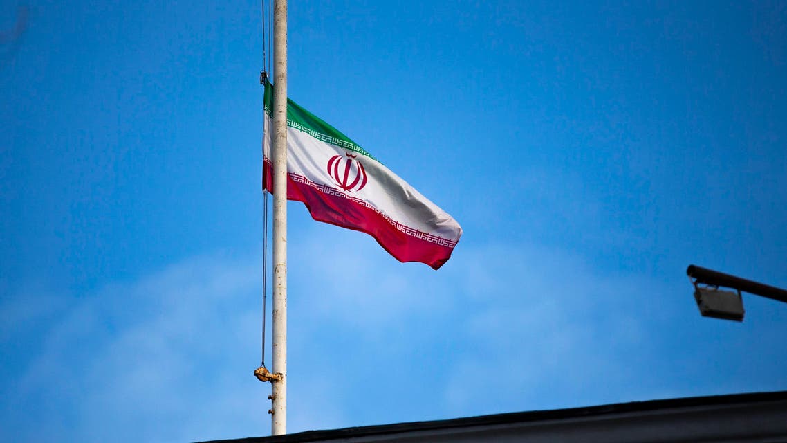 The Iranian national flag flies at half staff in sign of mourning for Iranian General Qassem Soleimani. (Photo: AP)