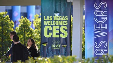Attendees arrive at the Las Vegas Convention Center ahead of the 2020 Consumer Electronics Show (CES), in Las Vegas, Nevada, on January 5, 2020. (AFP)