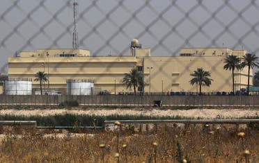 The US embassy compound is pictured in Baghdad's Green Zone on May 20, 2019 in the Iraqi capital. (AFP)
