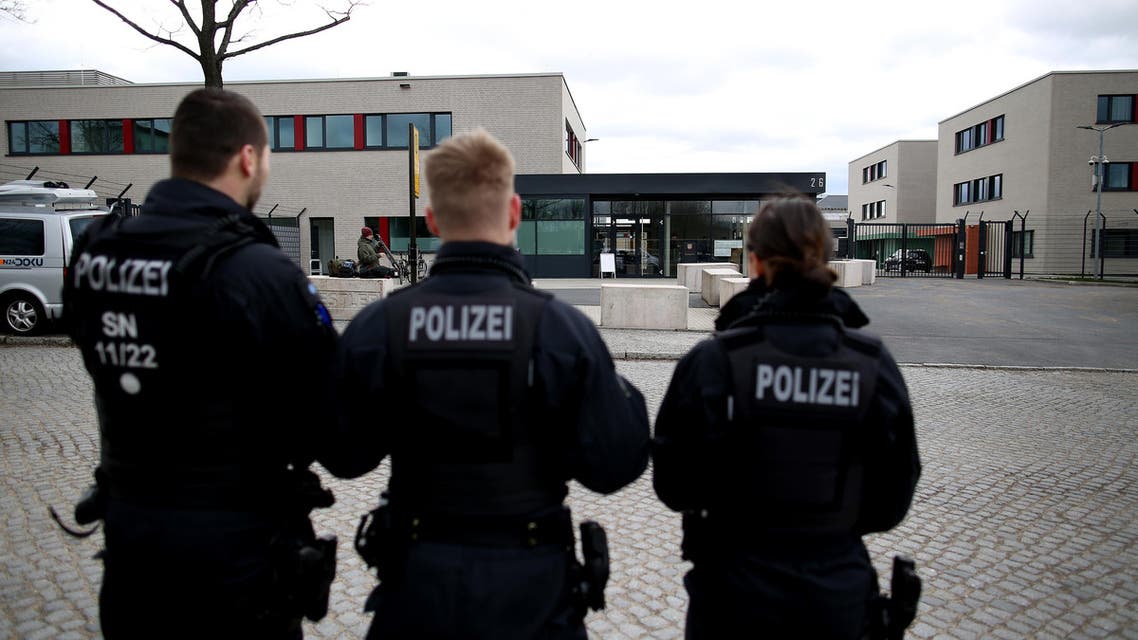 German policemen infront of the Higher Regional Court. (File photo: AFP)