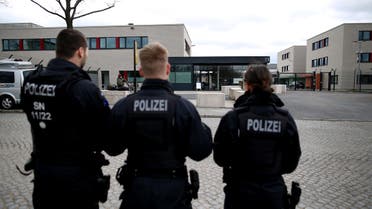 German policemen infront of the Higher Regional Court. (File photo: AFP)