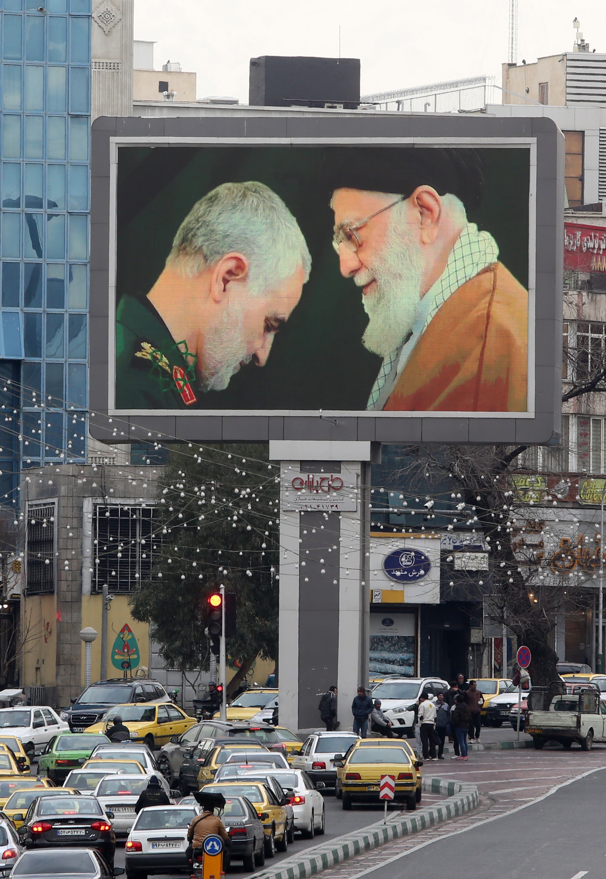 صورة سليماني في أحد شوارع طهران(أرشيفية- فرانس برس)