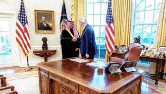 Saudi Arabia's deputy defense minister meets with President Trump