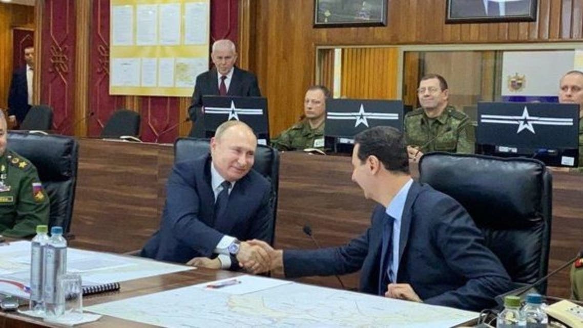 بوتين يلتقي الأسد في دمشق(7 يناير 2020)