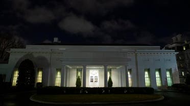 All the lights are on in the windows of the West Wing of the White House after news of a missile attack on an Iraqi air base housing U.S. troops, Tuesday, Jan. 7, 2020, in Washington. (AP)