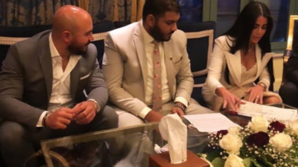 بالصور.. الفنان محمود العسيلي يحتفل بزواجه الثالث