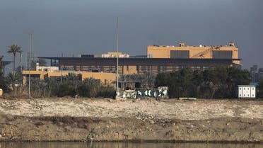 A general view shows the US embassy across the Tigris river in Iraq's capital Baghdad on January 3, 2020. (AFP)