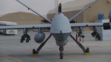 (FILES) In this file photo taken on January 23, 2018 a US Air Force MQ-9 Reaper drone sits at Kandahar Air base in Afghanistan. Hezbollah chief Hassan Nasrallah on January 5, 2010 said the US army will pay the price for killing top Iranian general Qasem Soleimani and a senior Iraqi commander in a strike.