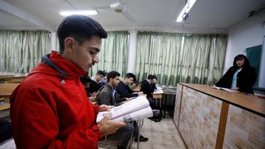 A student attends a Russian language class at a school in Damascus, Syria. (Reuters)