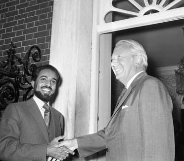 Sultan Qaboos is greeted by Britain's Prime Minister Edward Heath in London on Sept. 11, 1973. (Photo: AP)