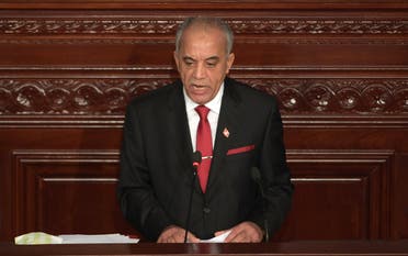 الجملي أمام الرلمان التونسي في جلسة منح الثقة (10 يناير 2020- فرانس برس)